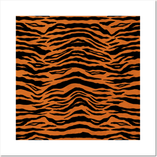 Classic Orange Tiger Print Posters and Art